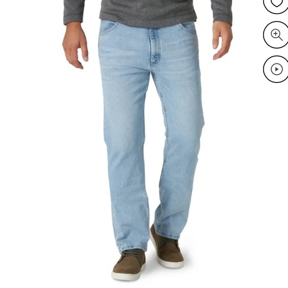 Wrangler 30/32 Classic Light Blue Straight Men's Jeans Flex 96FXVBl - Picture 1 of 11